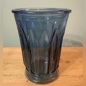 Vintage DSP Marcela Slate Blue Footed Glass Vase